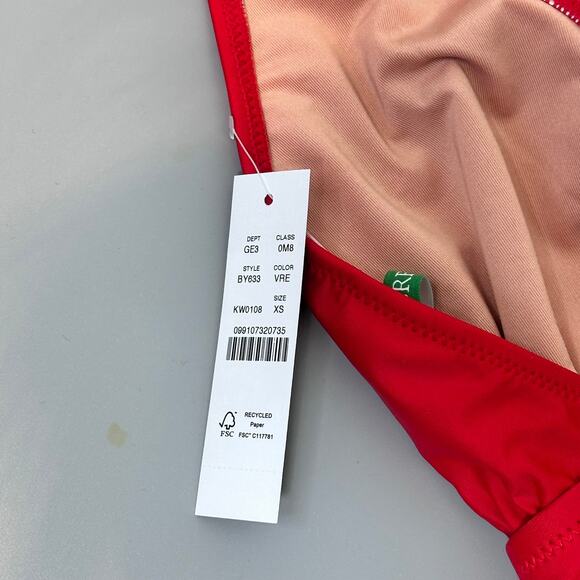 J.Crew DD Halter Bikini Top in Bright Cerise Red - Picture 6 of 8